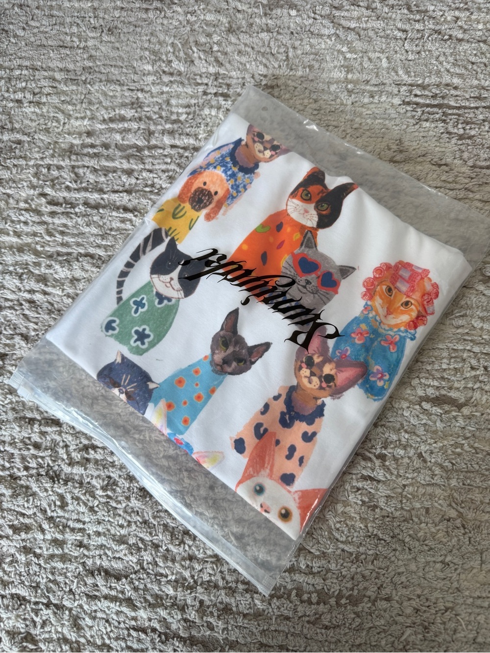 Colorful Cat Collection Tee - New with Original Package